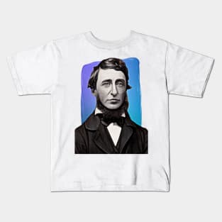 American Philosopher Henry David Thoreau illustration Kids T-Shirt